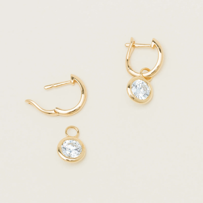 18ct Yellow Gold 1.41ct Diamond Natalia Hoop Earrings - Earrings - Walker & Hall