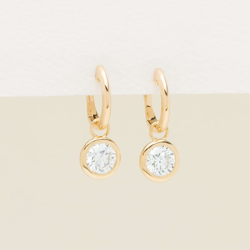 18ct Yellow Gold 1.41ct Diamond Natalia Hoop Earrings - Earrings - Walker & Hall
