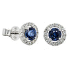 18ct White Gold 1.24ct Sapphire & Diamond Earrings-Earrings-Walker & Hall