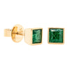 18ct Yellow Gold 1.55ct Emerald Stud Earrings-Earrings-Walker & Hall