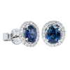 18ct White Gold 1.23ct Sapphire & Diamond Earrings-Earrings-Walker & Hall