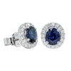 18ct White Gold 1.43ct Sapphire & Diamond Earrings-Earrings-Walker & Hall