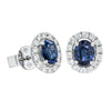 18ct White Gold 1.06ct Sapphire & Diamond Earrings-Earrings-Walker & Hall