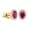 18ct Yellow Gold .92ct Ruby & Diamond Earrings-Earrings-Walker & Hall