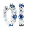 18ct White Gold Sapphire & Diamond Panorama Hoop Earrings-Earrings-Walker & Hall