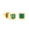 18ct Yellow Gold 1.25ct Emerald Earrings-Earrings-Walker & Hall