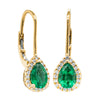 18ct Yellow Gold 1.32ct Emerald & Diamond Mini Sierra Earrings-Earrings-Walker & Hall