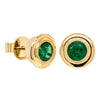 18ct Yellow Gold 1.63ct Emerald Windsor Earrings-Earrings-Walker & Hall