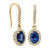 18ct Yellow Gold 2.05ct Sapphire & Diamond Mini Sierra Earrings-Earrings-Walker & Hall