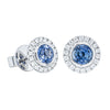 18ct White Gold 1.40ct Sapphire & Diamond Isla Earrings-Earrings-Walker & Hall