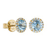 18ct Yellow Gold 1.66ct Aquamarine & Diamond Nina Earrings-Earrings-Walker & Hall