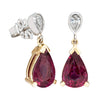 Deja Vu 14ct Yellow and White Gold Tourmaline & Diamond Earrings-Earrings-Walker & Hall