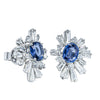 18ct White Gold 1.34ct Sapphire & Diamond Palmera Earrings-Earrings-Walker & Hall