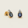 Deja Vu 18ct Yellow Gold 3.00ct Sapphire & Diamond Earrings - Earrings - Walker & Hall