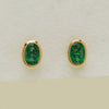 18ct Yellow Gold .80ct Emerald Natalia Stud Earrings - Earrings - Walker & Hall