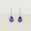 18ct White Gold 3.93ct Tanzanite & Diamond Sierra Earrings - Earrings - Walker & Hall