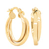 9ct Yellow Gold Crossover Hoop