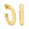 9ct Yellow Gold Hoop Stud Earrings-Earrings-Walker & Hall