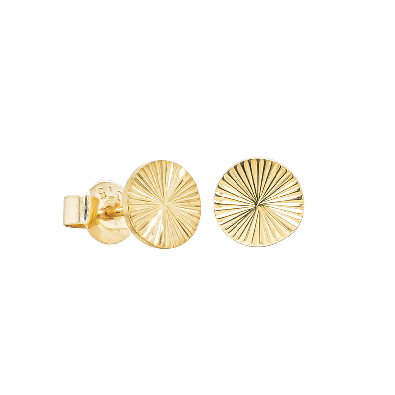 9ct Yellow Gold Mini Reflections Stud Earrings-Earrings-Walker & Hall