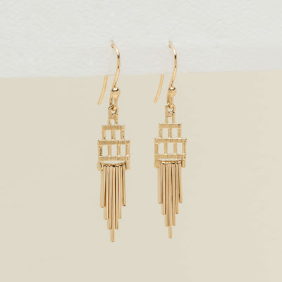 Deja Vu 9ct Yellow Gold Tassel Hook Earrings - Earrings - Walker & Hall