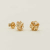 9ct Yellow Gold Ribbon Stud Earrings - Earrings - Walker & Hall