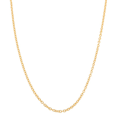9ct Yellow Gold Cable Chain-Necklace-Walker & Hall