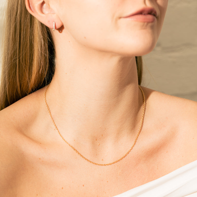 9ct Yellow Gold Cable Chain-Necklace-Walker & Hall