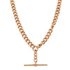 9ct Rose Gold Curb Link Fob Chain Necklace-Necklace-Walker & Hall