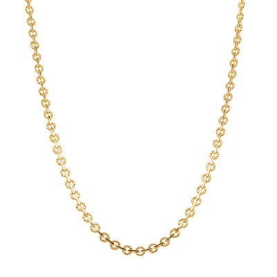 9ct Yellow Gold Fancy Round Link Chain-Necklace-Walker & Hall