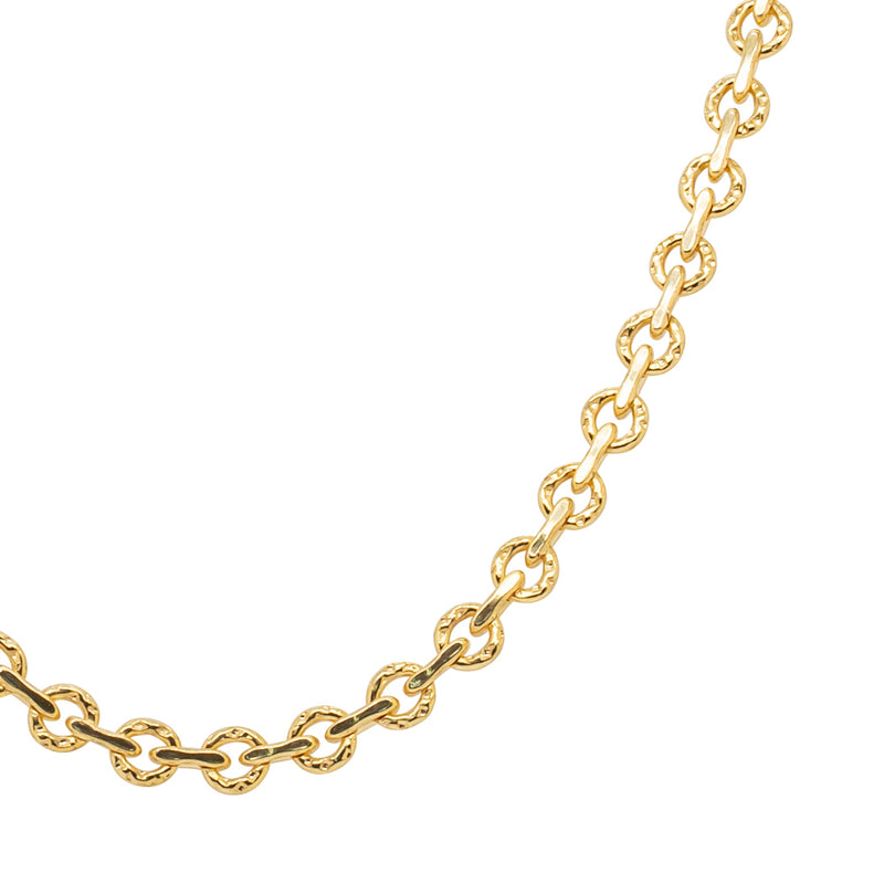 9ct Yellow Gold Fancy Round Link Chain-Necklace-Walker & Hall