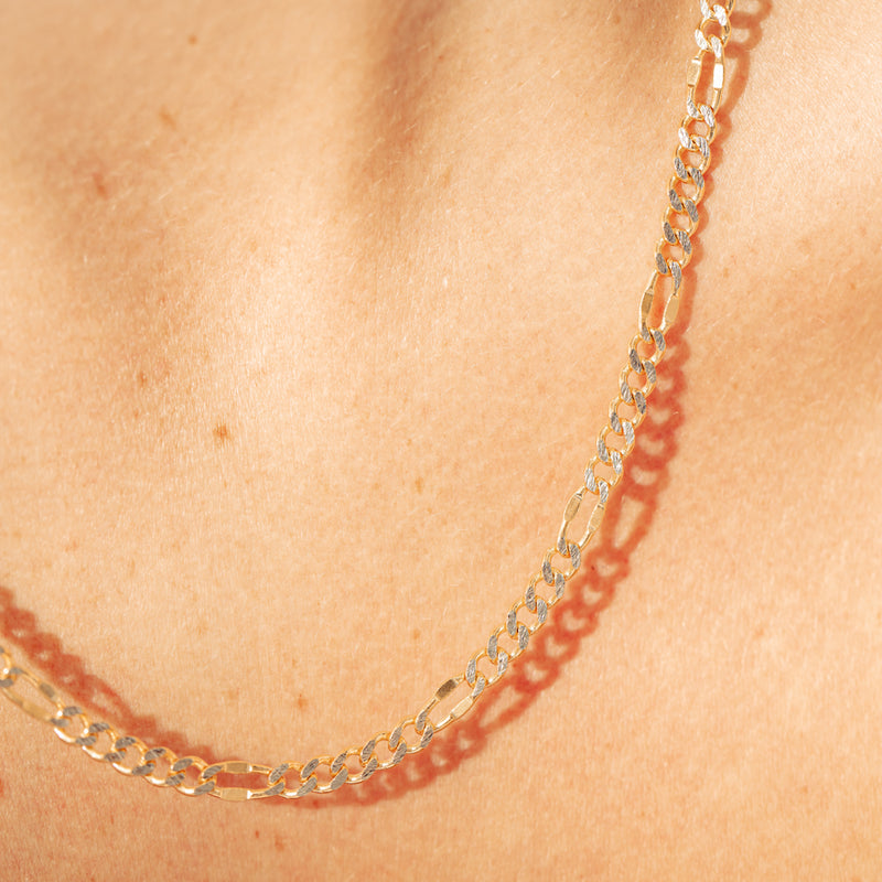 9ct Yellow Gold Figaro Chain-Necklace-Walker & Hall