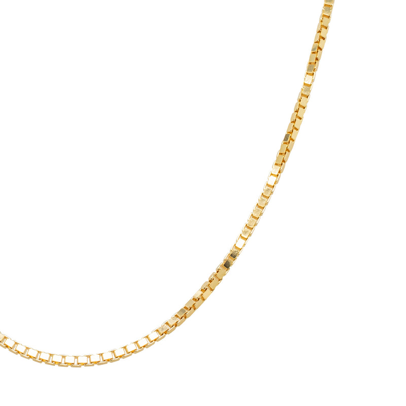 9ct Yellow Gold Box Link Chain-Necklace-Walker & Hall
