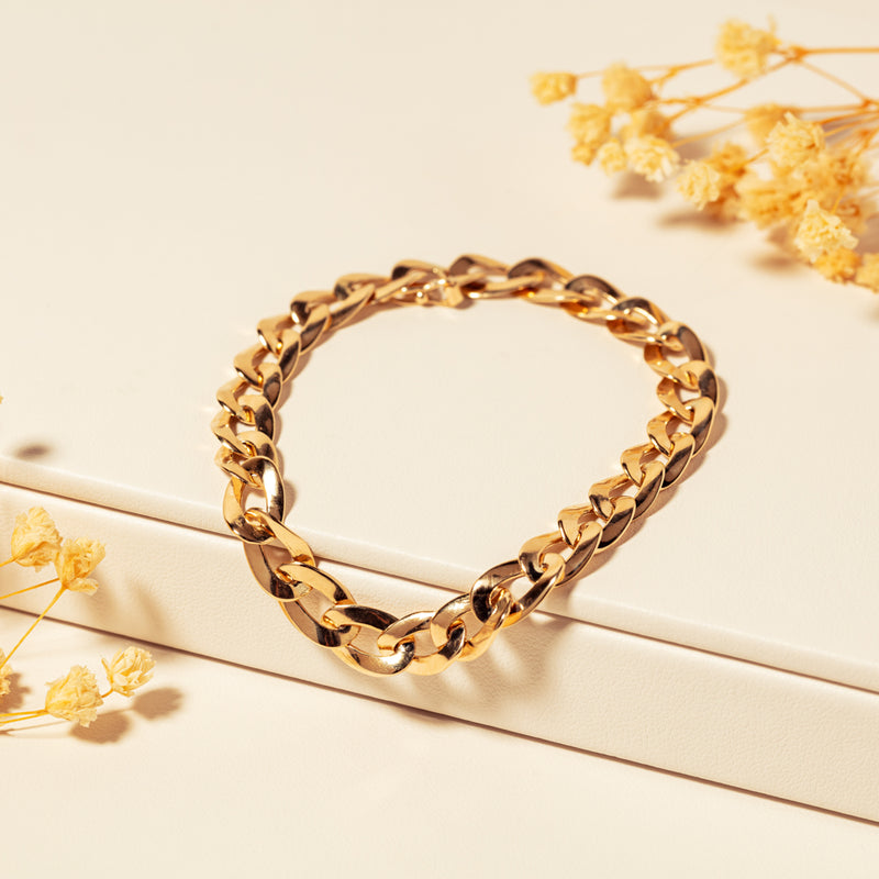 9ct Yellow Gold Infinite Link Bracelet-Bracelet-Walker & Hall