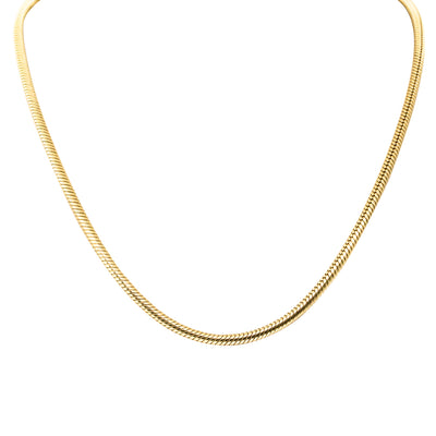 Deja Vu Pandora 14ct Yellow Gold Snake Chain-Necklace-Walker & Hall