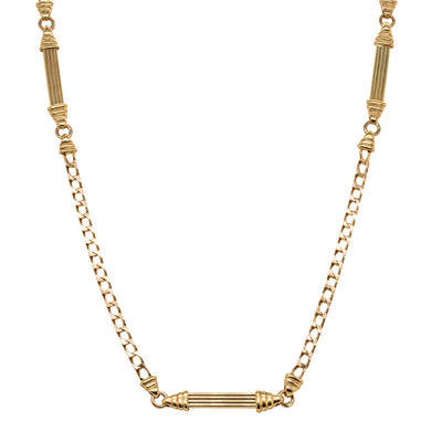 Deja Vu 9ct Yellow Gold Curb Chain-Necklace-Walker & Hall