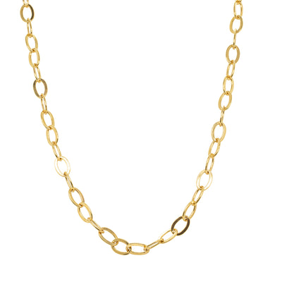 9ct Yellow Gold Oval Link Chain-Necklace-Walker & Hall