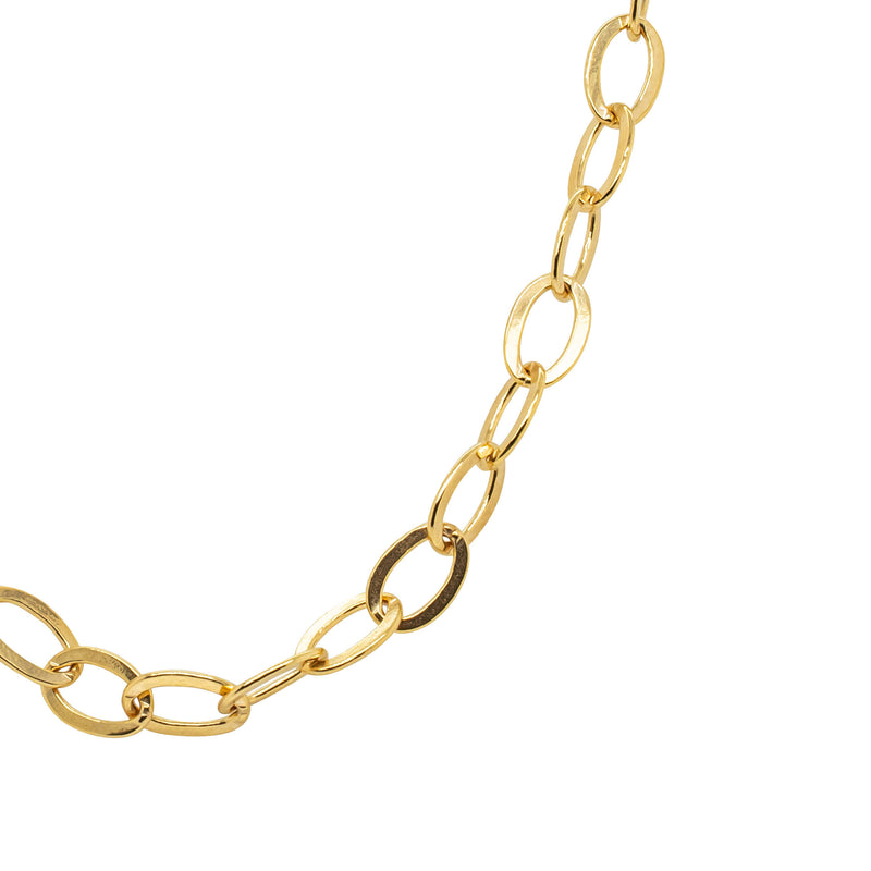 9ct Yellow Gold Oval Link Chain-Necklace-Walker & Hall