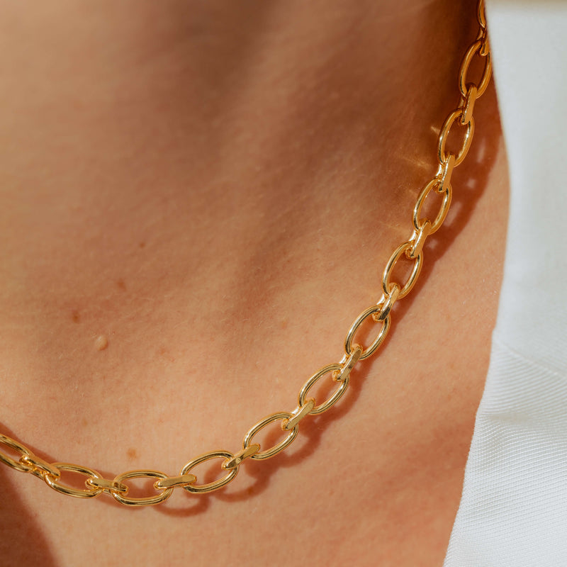9ct Yellow Gold Chain Link Chain-Necklace-Walker & Hall