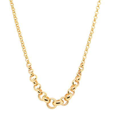 9ct Yellow Gold Graduated Belcher Chain-Necklace-Walker & Hall