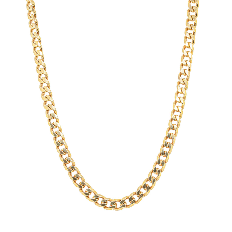 Deja Vu 9ct Yellow Gold Curb Link Necklace-Necklace-Walker & Hall