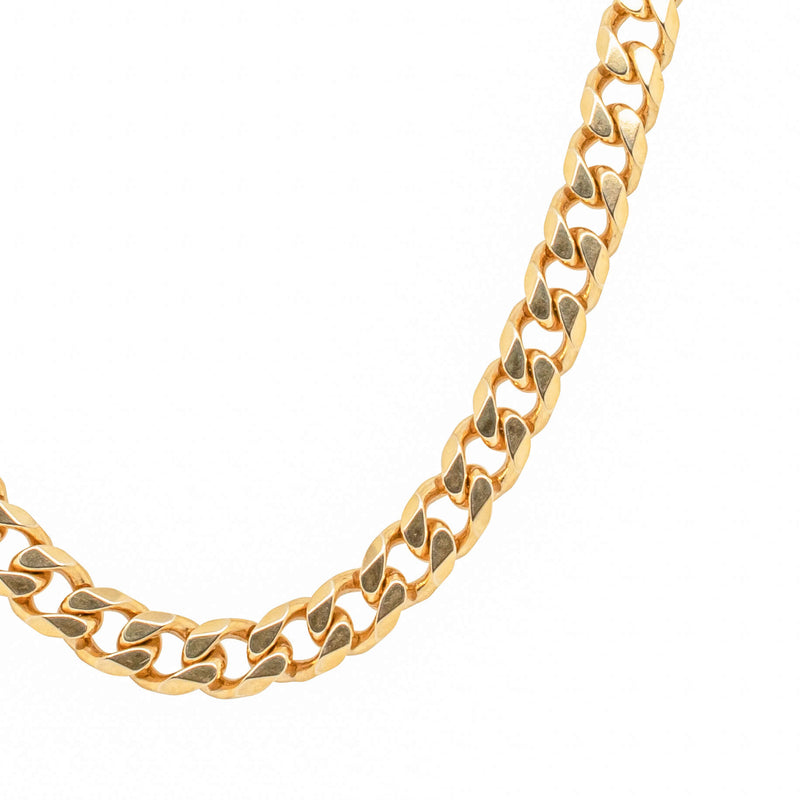 Deja Vu 9ct Yellow Gold Curb Link Necklace-Necklace-Walker & Hall