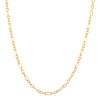 9ct Yellow Gold Oval Figaro Chain-Necklace-Walker & Hall
