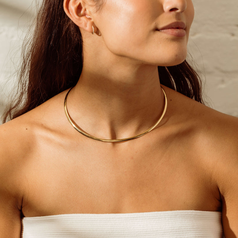 Deja Vu 18ct Yellow & White Gold Omega Necklace-Necklace-Walker & Hall