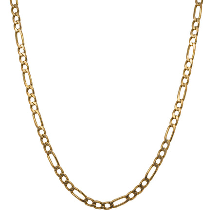 Deja Vu 9ct Yellow Gold Figaro Link Necklace-Necklace-Walker & Hall