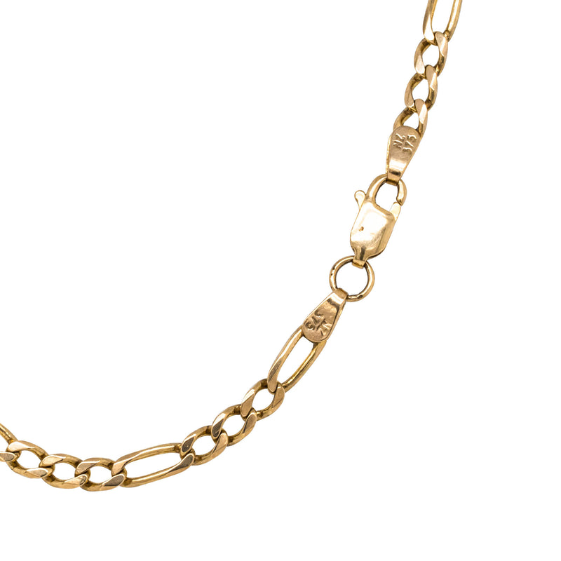 Deja Vu 9ct Yellow Gold Figaro Link Necklace-Necklace-Walker & Hall