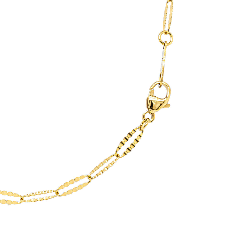 18ct Yellow Gold Navette Chain-Necklace-Walker & Hall