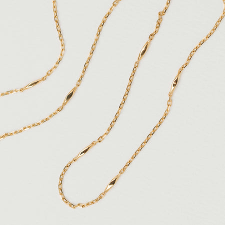 18ct Yellow Gold Vesper Chain-Necklace-Walker & Hall