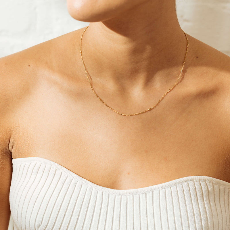 18ct Yellow Gold Vesper Chain-Necklace-Walker & Hall