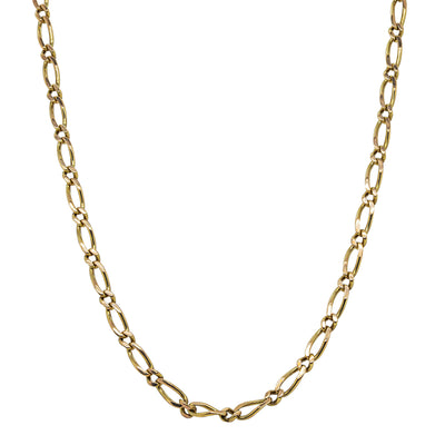 Deja Vu 9ct Yellow Gold Figaro Chain 43cm - Necklace - Walker & Hall
