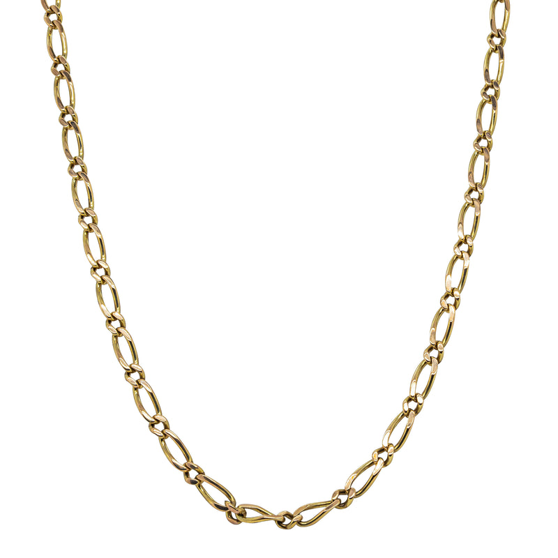 Deja Vu 9ct Yellow Gold Figaro Chain 43cm - Necklace - Walker & Hall